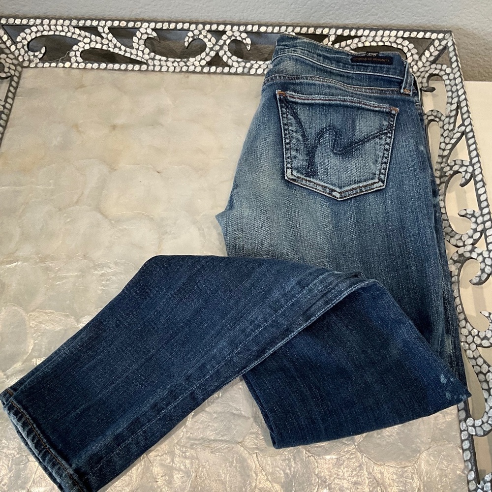 CITIZENS OF HUMANITY JEROME DAHAN WOMENS 28 DISTRESSED RIPPED SKINNY COH…